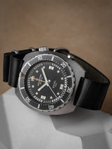 aquastar benthos 500 veblenist watch strap leather nato black shell cordovan