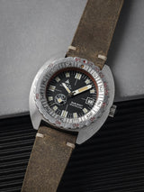 doxa sharkhunter 300t veblenist watch strap leather ironwood