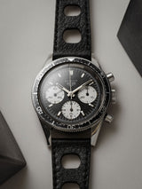 heuer autavia 2446 veblenist watch strap leather black rallye