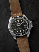 heuer monnin veblenist watch strap leather cigar brown suede