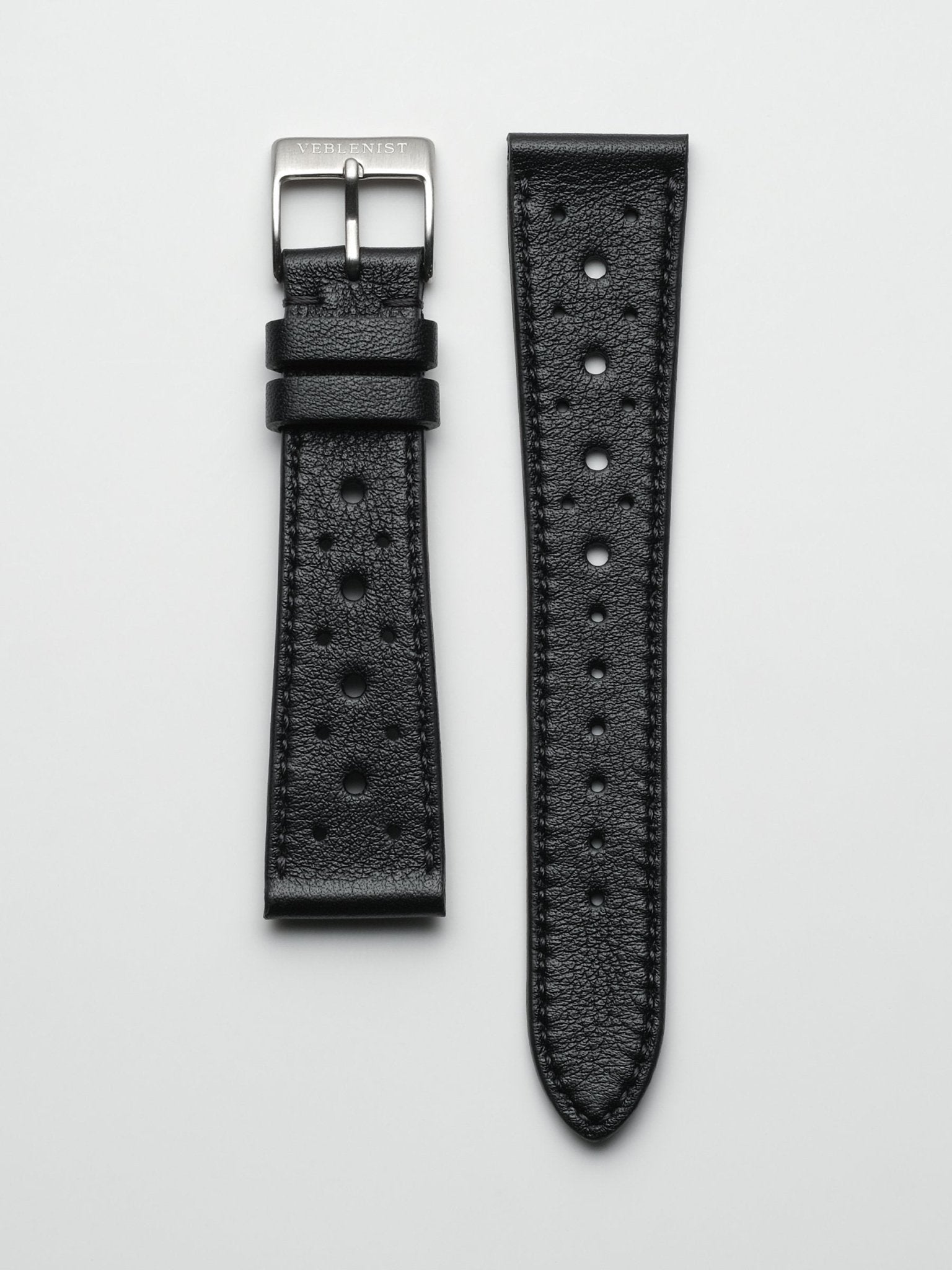 Black Racing Leather Watch Strap Veblenist – VEBLENIST
