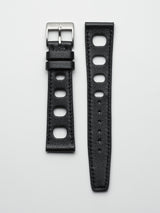 watch strap leather black rallye