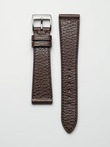 watch strap leather chocolate pebbled