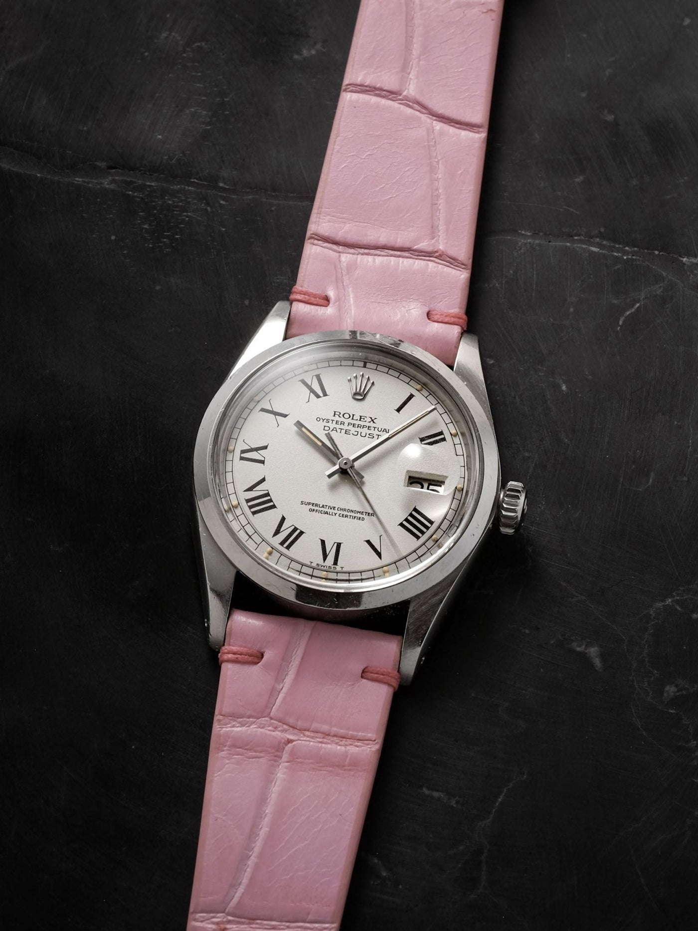 Matte Pink Alligator Leather Watch Strap | Handcrafted in Chicago