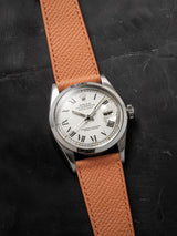 Orange Textured Calfskin