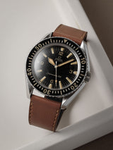 omega seamaster 300 sword hands veblenist watch strap leather arlo brown calfskin