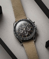 omega speedmaster 105012 veblenist watch strap canvas desert tan