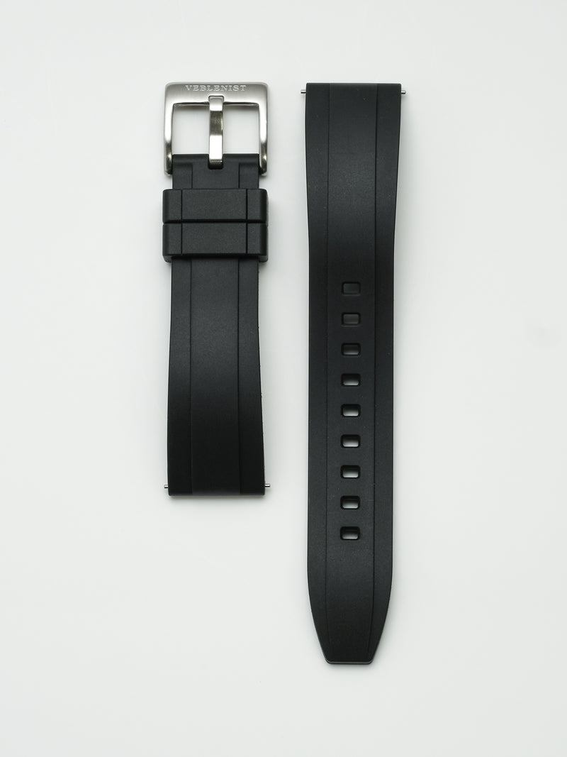 Black FKM Rubber Strap