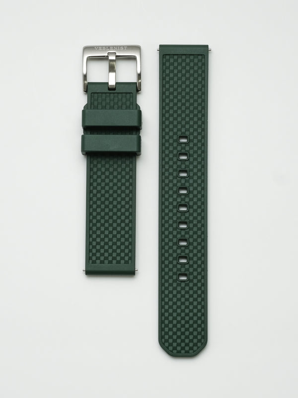 Green Textured FKM Rubber Strap