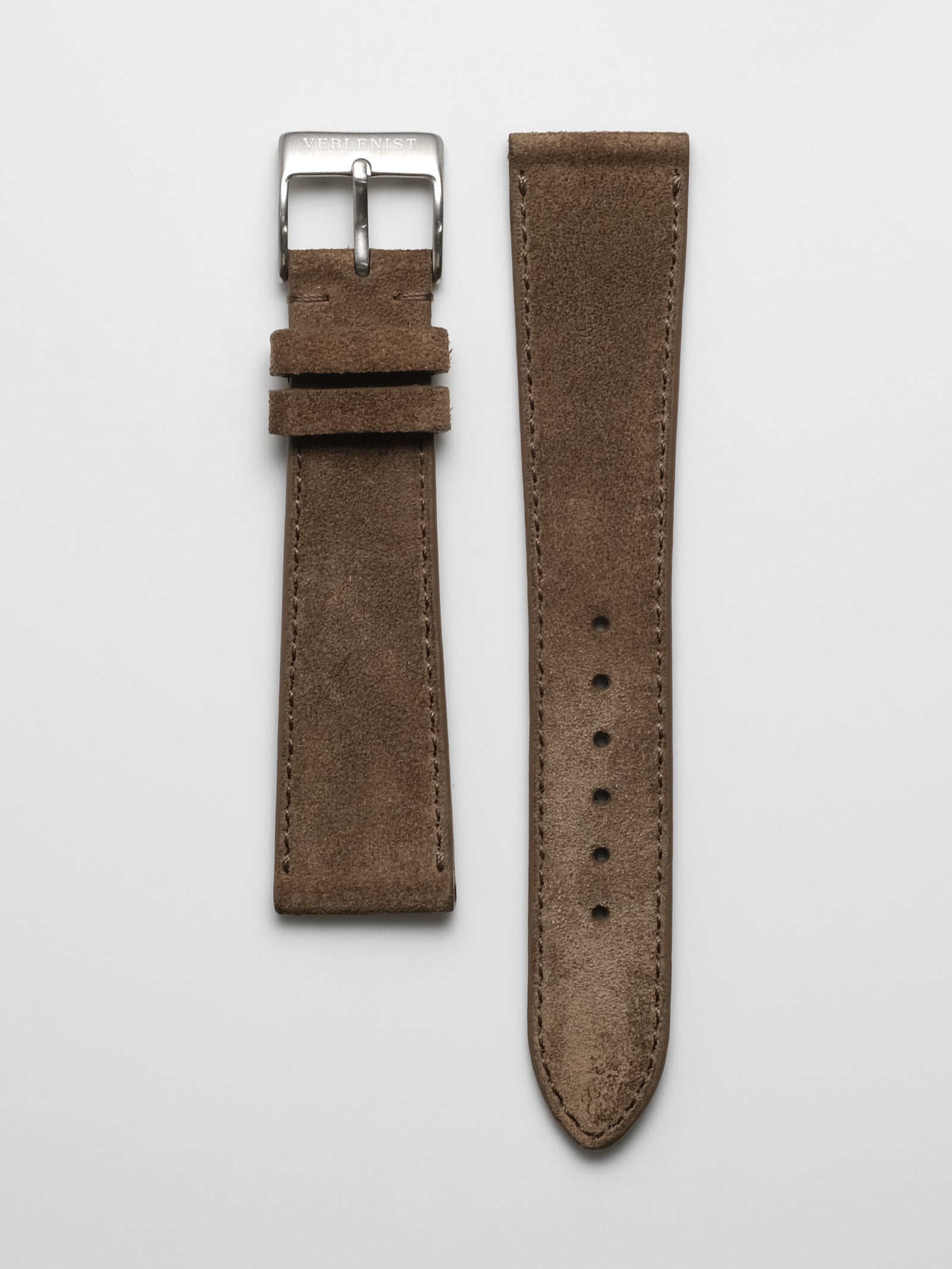 Chocolate Suede Leather Watch Strap | Veblenist – VEBLENIST