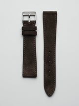 watch strap leather espresso suede