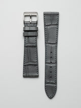 watch strap leather grey alligator