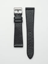 watch strap leather jet black