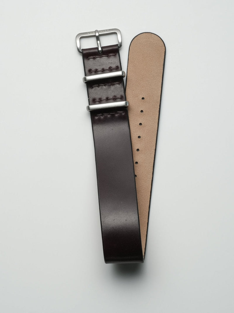 watch strap leather nato color no 8 shell cordovan single pass