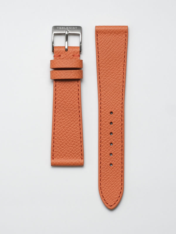 Orange Textured Calfskin