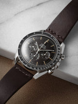 omega speedmaster 105012 veblenist watch strap leather castano