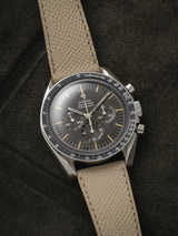 omega speedmaster 105012 veblenist watch strap leather khaki textured calfskin