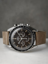 omega speedmaster 105012 veblenist watch strap leather mochachino nubuck