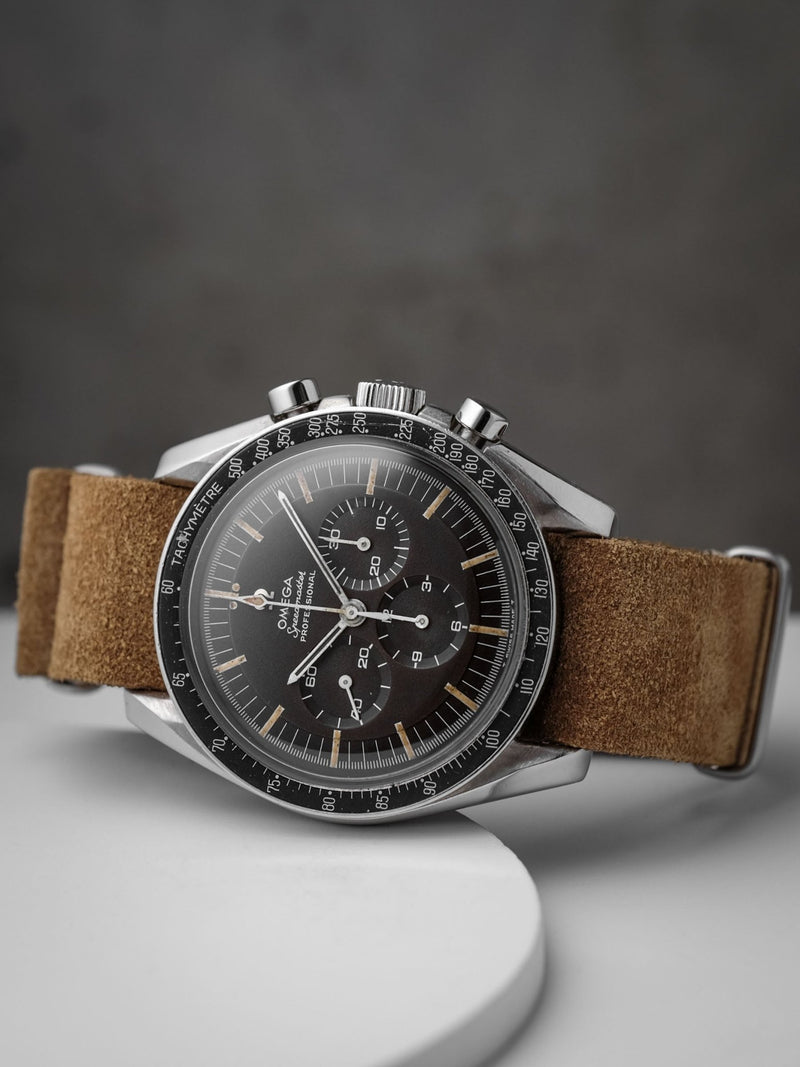 Amber Suede NATO Single-Piece Leather Watch Strap Veblenist