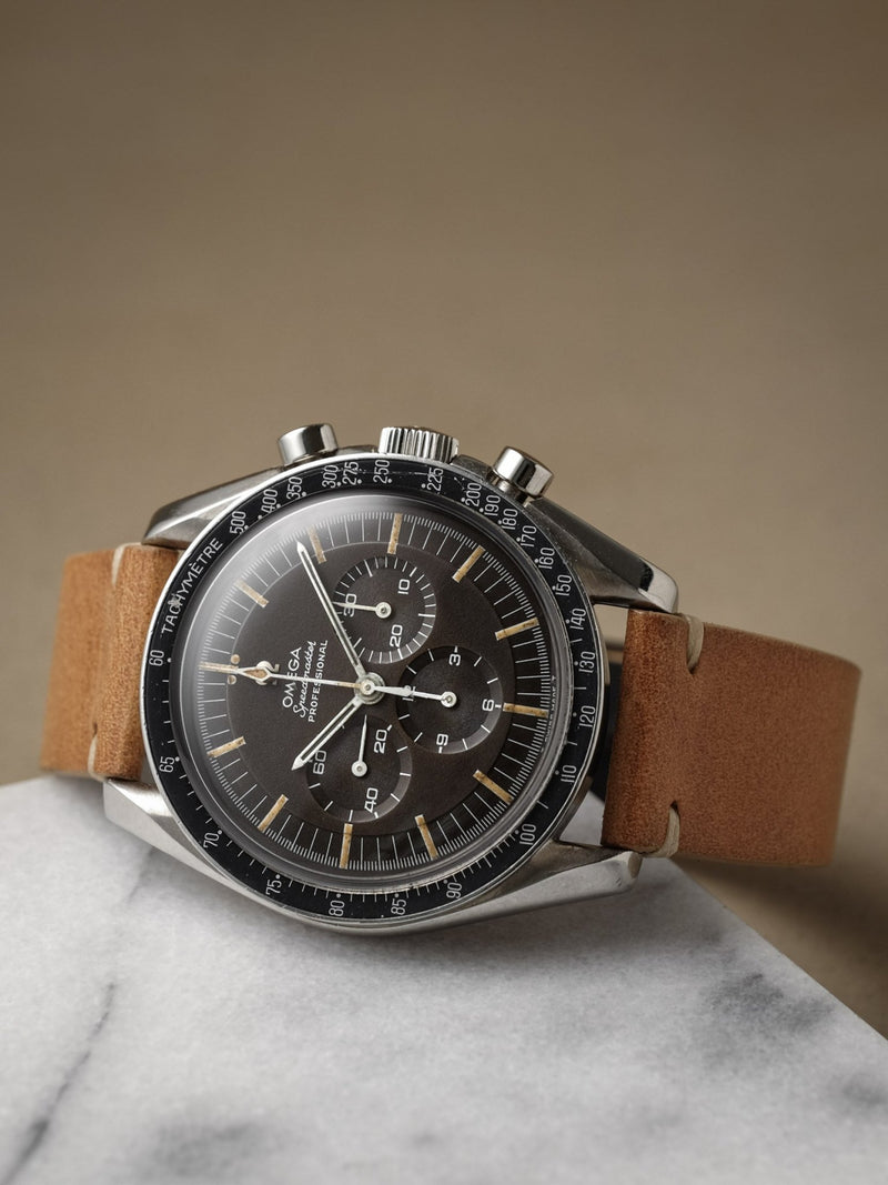 omega speedmaster 105012 veblenist watch strap leather oakwood