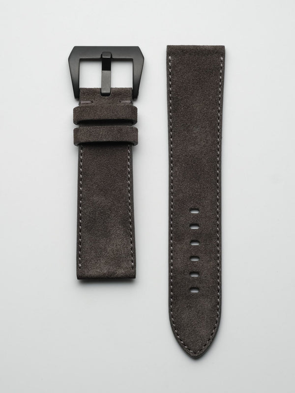 panerai watch strap leather charcoal grey suede