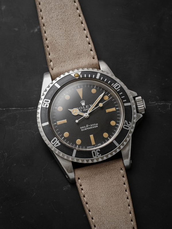 rolex submariner 5513 pumpkin veblenist watch strap leather atlas