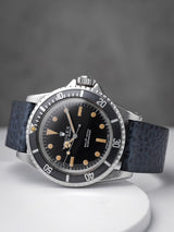 rolex submariner 5513 pumpkin veblenist watch strap leather bureau blue pebbled
