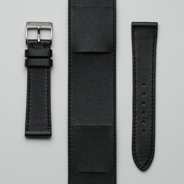 Black Bund Leather Watch Strap | Veblenist – VEBLENIST