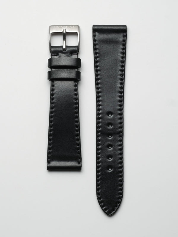 watch strap leather black shell cordovan
