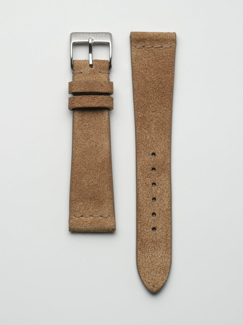 watch strap leather caramel suede