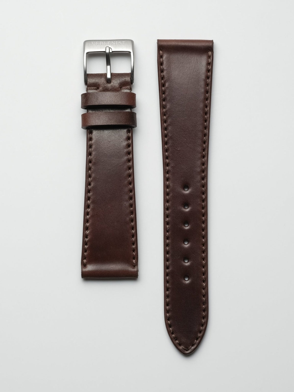 Black shell cordovan watch strap top