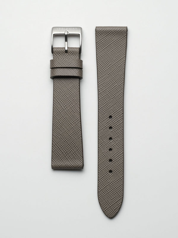 watch strap leather grey saffiano