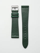 watch strap leather hunter green pebbled
