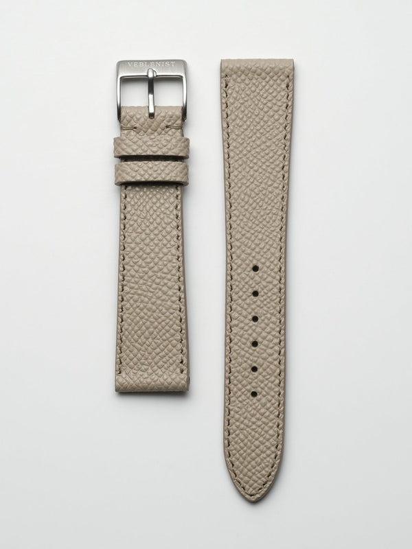 watch strap leather khaki textured calfskin