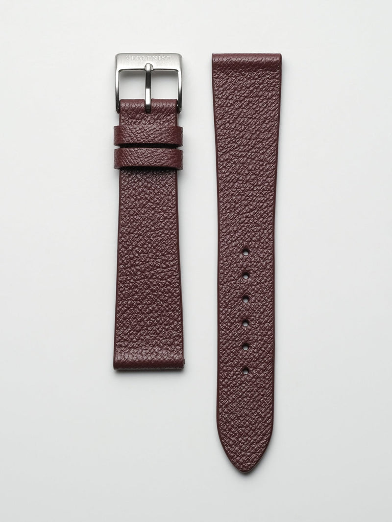 watch strap leather maroon saffiano