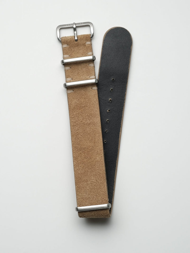 watch strap leather nato amber suede