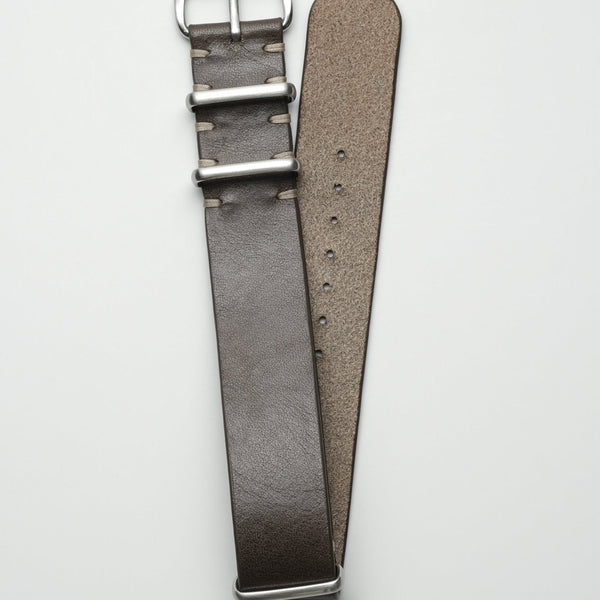 Gris NATO Single-Piece Leather Watch Strap | Veblenist – VEBLENIST