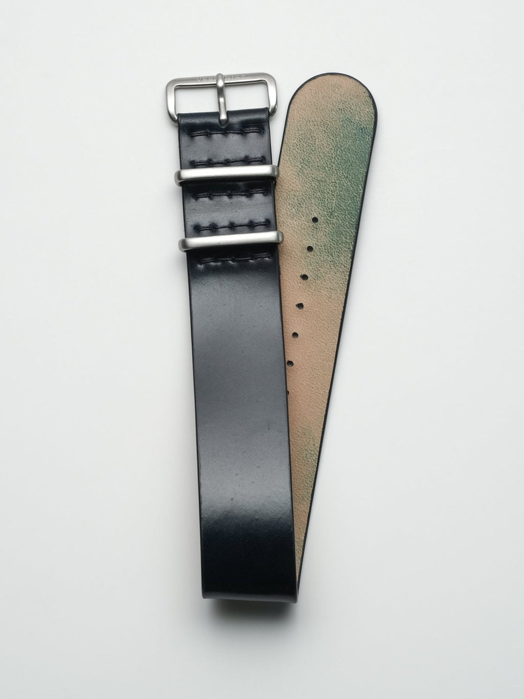 23mm Stitched Leather Watch Band | Navy | Replacement Watch