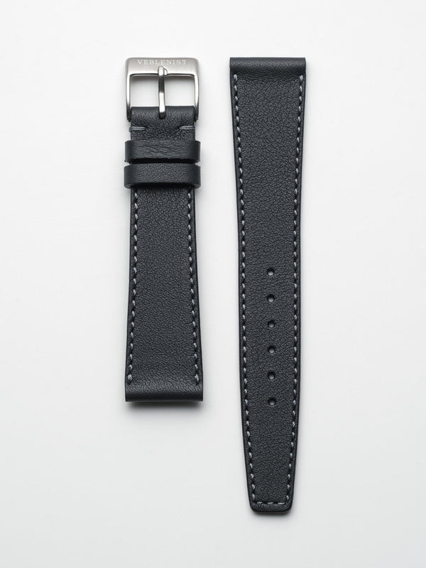 watch strap leather polaris grey calfskin
