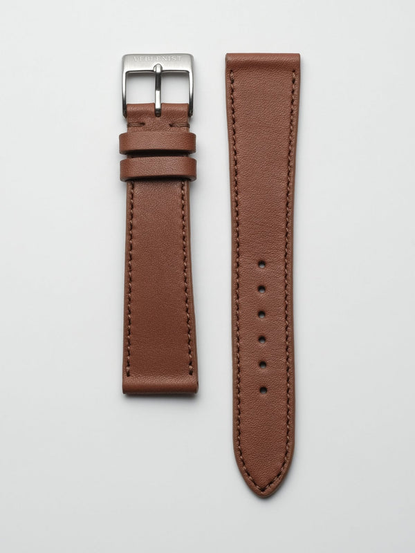 watch strap leather saddle brown calfskin