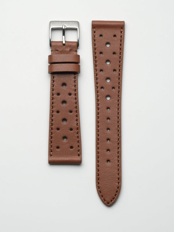 watch strap leather saddle brown racing