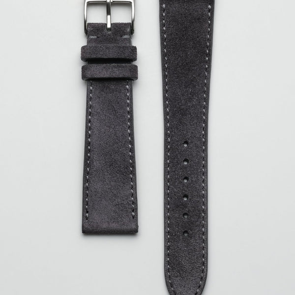 アセッテナイ Space Grey Suede Leather Watch Strap | Veblenist – VEBLENIST