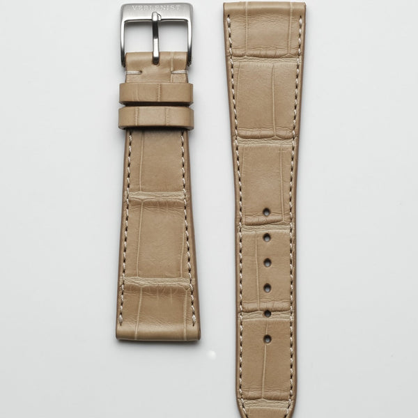 Matte Tan Alligator Leather Watch Strap | Handcrafted in Chicago