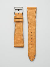 watch strap leather tangerine textured calfskin