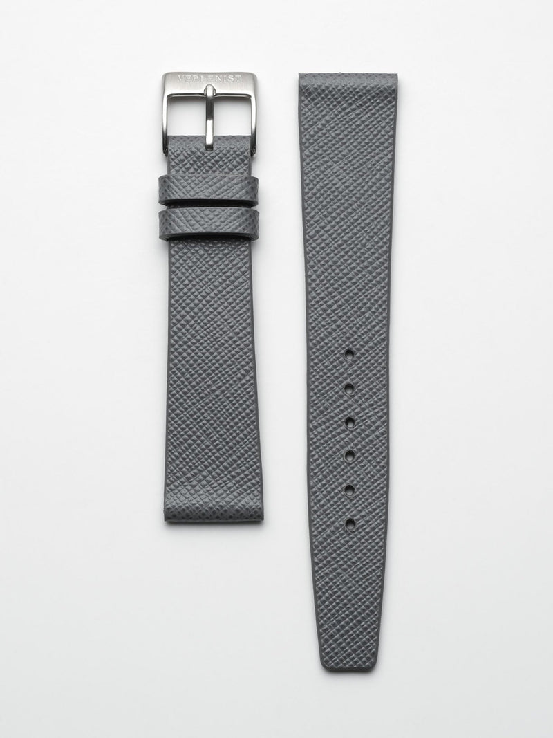 Vault Grey Saffiano Leather Watch Strap | Veblenist 21 / 16 / Regular (11.5 / 7.5) Vault Grey Saffiano Leather Watch Strap | Veblenist 21 / 16 / Regular (11.5 / 7.5)