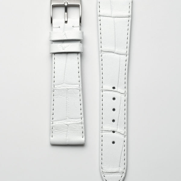 watch-strap-leather-white-  display picture 2